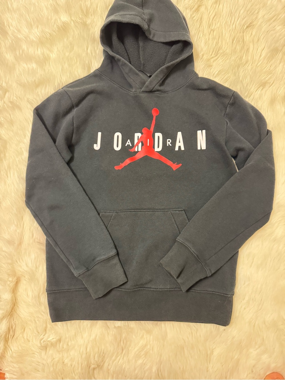 Air Jordan Black/Red Jumpman  Hoodie Youth Medium 10/12 Size M Stain